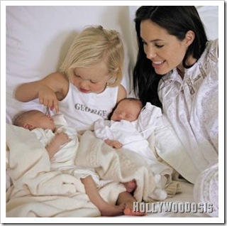 Angelina Jolie, Shiloh y los mellizos