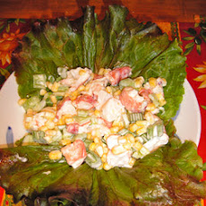 Midsummer Salad -Corn, Lobster with Cooling Lime Yogurt Dressing