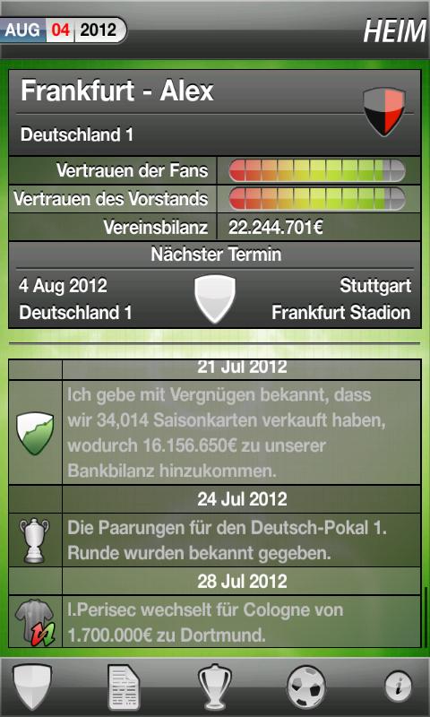 Android application MYFC Manager 2013 - Soccer screenshort