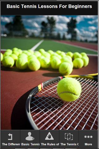 Basic Tennis Lessons For Start