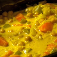 Sweet Curry Chickpea Casserole