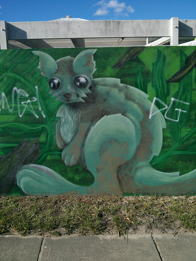 Creepy Kangaroo Mural