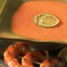 Grilled Shrimp and Melon Pepper Soup