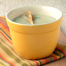 Chilled Avocado Soup with Tortilla Chips