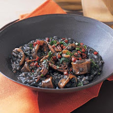 Braised Squid with Black Risotto