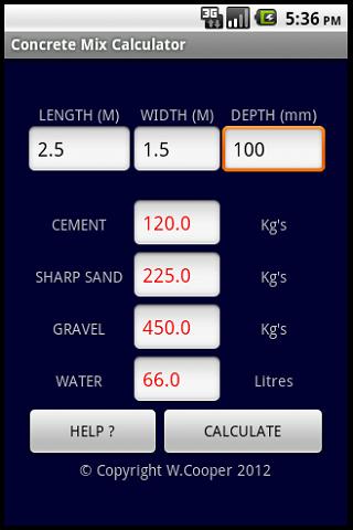 【免費工具App】CONCRETE MIX CALCULATOR (UK)-APP點子