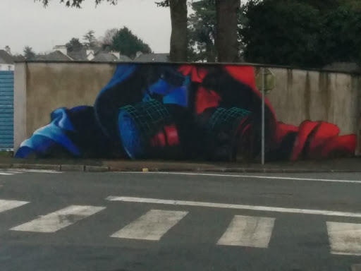 Graffeur Bleu - Rouge