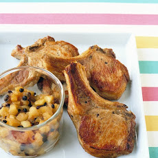 Pork Chops with Apple-Raisin Relish