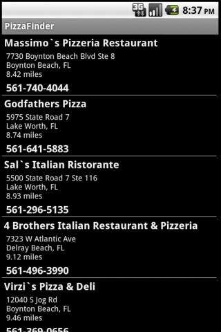 Pizza Finder