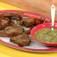 Lamb Chops with Mint and Mustard Dipping Sauce