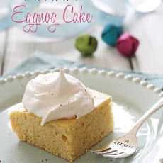 Skinny Eggnog Cake