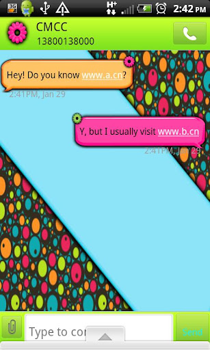 GO SMS THEME ColorfulRetro