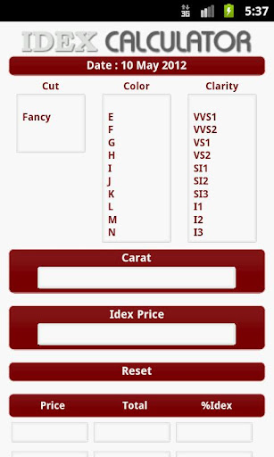 Idex Calculator