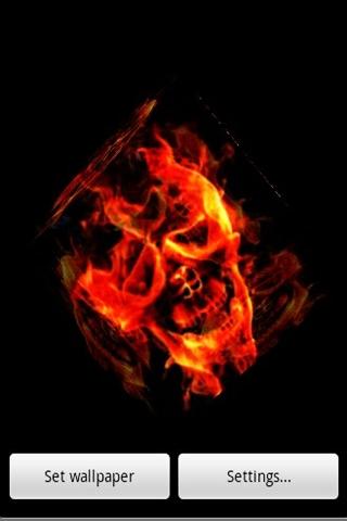 3D burning Skull