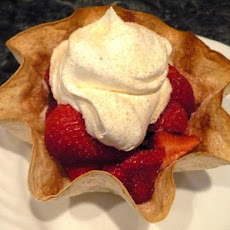 Fresh Fruit in Baked Tortilla Shell