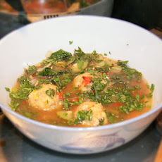 Chicken and Plantain Dumpling Soup (Caldo de Bolas)