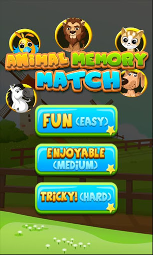 Memory Card Match animal kids