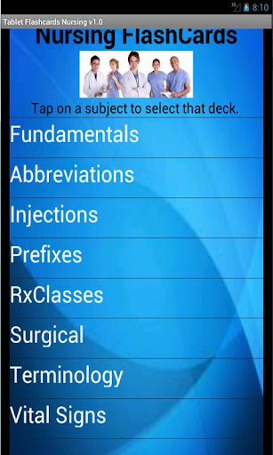 Tablet Flashcards Nursing