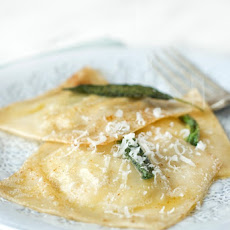 Artichoke and Mascarpone Ravioli with Brown Butter and Sage Sauce