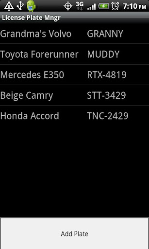 【免費生產應用App】License Plate Manager-APP點子