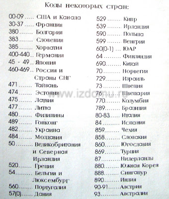 Код страны производителя Код страны производителя