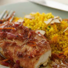 Tangerine Barbecue Chicken and Curry Couscous