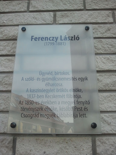 Ferenczy László tábla