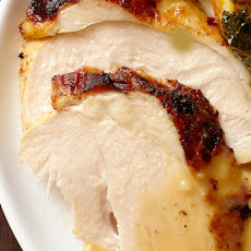 Orange-Tea-Bourbon Brined Turkey With Honey Mustard Butter