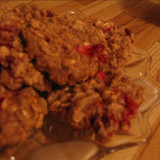 Vegan Peanut Butter Oatmeal Cranberry Cookies