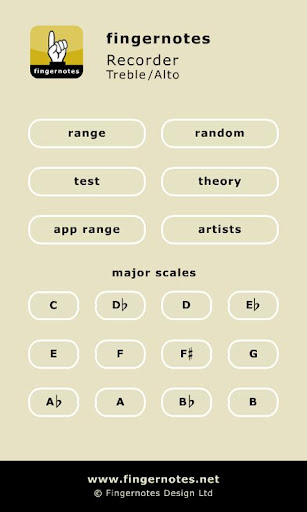 Recorder Alto Fingernotes