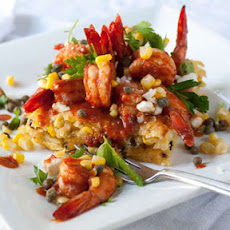 Honeyed Prawns & Polenta