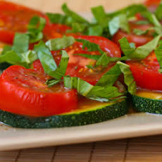 Zucchini Salad Recipe with Tomato and Basil