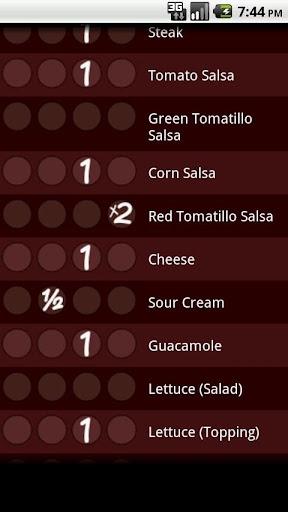 Chipotle Nutrition Calc