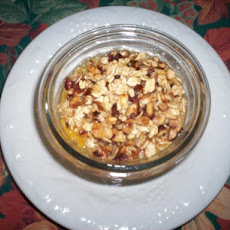 Peach and Hazelnut Crumbles