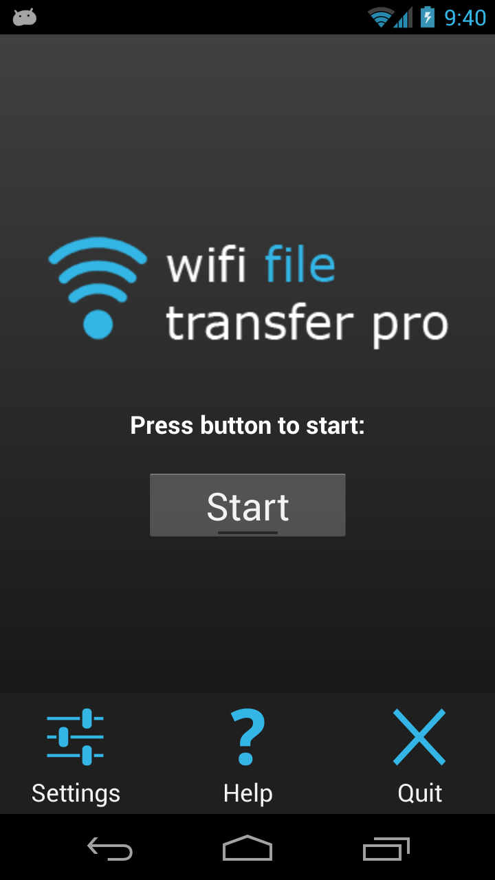 Android application WiFi File Transfer Pro screenshort
