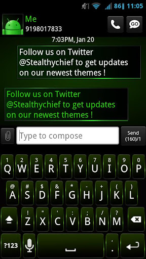 【免費個人化App】GO SMS Dark Green Theme-APP點子