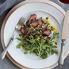Hanger Steak with Herb-Nut Salsa