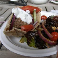 Greek Lamb-Feta Burgers With Cucumber Sauce
