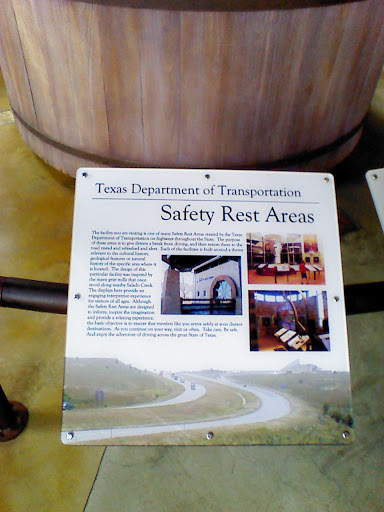 Texas DoT Safety Rest Area Plaque
