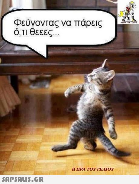 Φεύγοντας να πάρεις ό,τι θεεες Η ΩΡΑ ΤΟΥ ΓΕΛΙΟΥ 