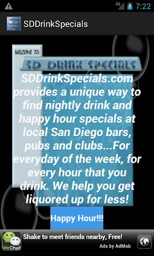 SDDrinkSpecials.com App