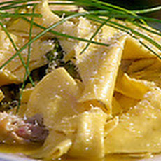 Chicken Confit and Asparagus with Pasta Rags