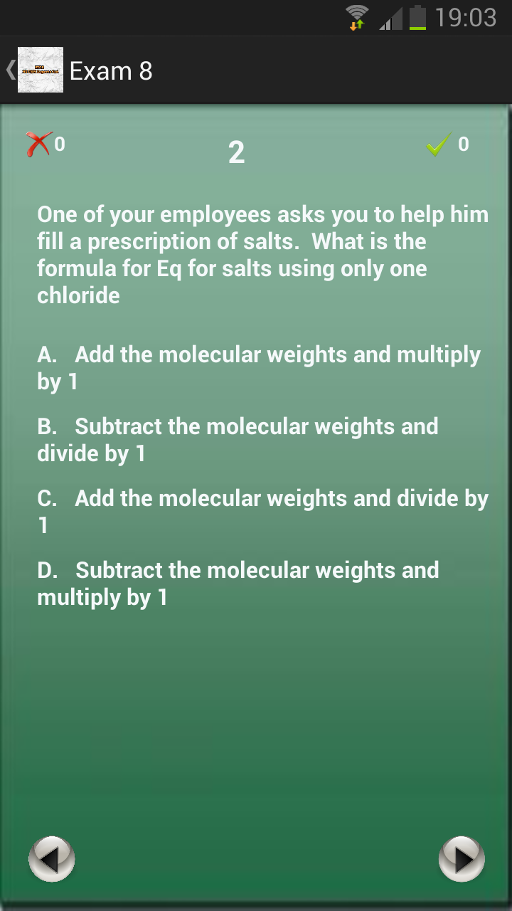 Android application Pharmacy Technician Exam Tool screenshort