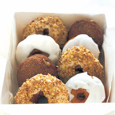 Maple-Glazed Sour Cream Doughnuts with Sugared-Walnut Streusel