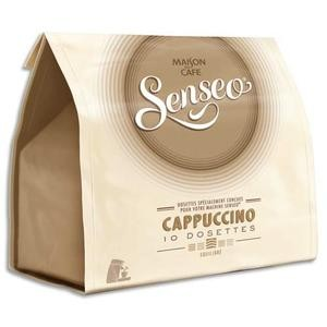 SENSEO Paquet de 8 dosettes de café moulu Cappuccino 125g, environ 7,2g par  dosette