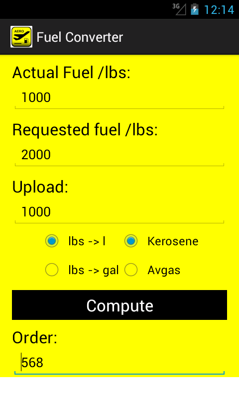 Android application Fuel Converter screenshort