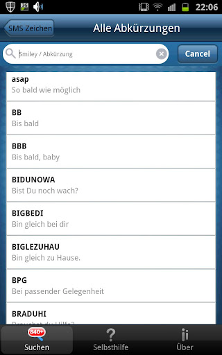 【免費通訊App】SMS Zeichen & Abkürzungen Pro-APP點子