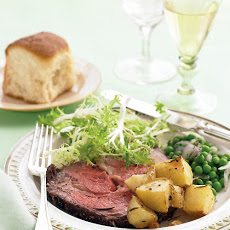 Rib Roast with Rosemary-Garlic Potatoes