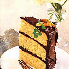 Orange-Almond Cake with Chocolate Icing