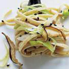 Shiitake, Leek and Sesame Noodles
